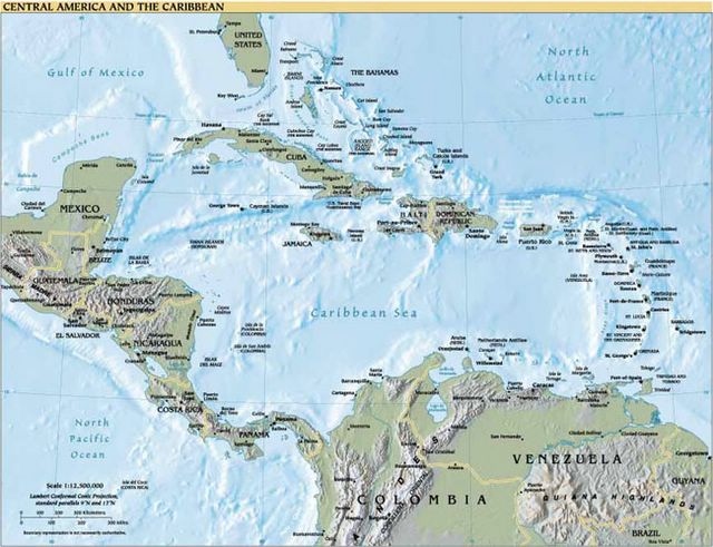 central_america.jpg (large) map of central america and caribbean